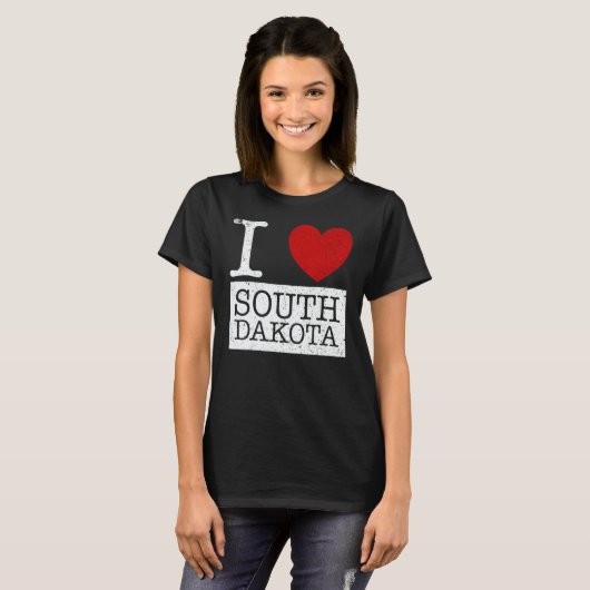 Vintage I Love South Dakota Tシャツ (正面フル)
