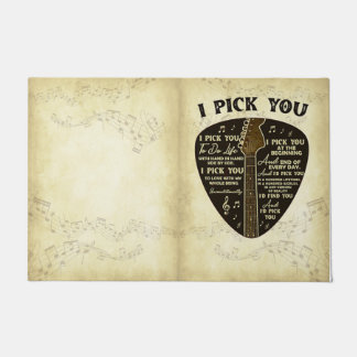 Vintage I Pick You Doormat, Guitarist Present ドアマット