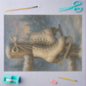 Vintage Ice Skates Winter Nostalgia Decoupage  薄葉紙 (クラフト)