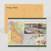 Vintage Idaho Map ポストカード (正面/裏面)