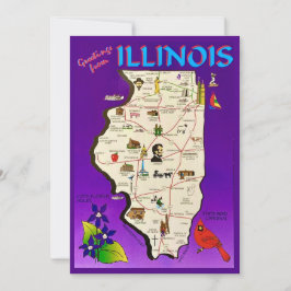 Vintage Illinois Greetings 5x7 Big Postcard サンキューカード