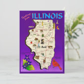 Vintage Illinois Greetings 5x7 Big Postcard サンキューカード (スタンド正面)