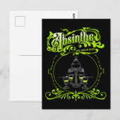 Vintage Illustrated Absinthe Set ポストカード (正面/裏面)