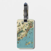 Vintage Illustrated California Parks Map Art ラゲッジタグ (裏面縦)