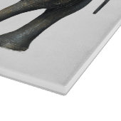 Vintage Illustrated Elephant Art Glass カッティングボード (角)