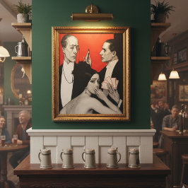 Vintage Illustration by W.T. Benda Classic Drama ポスター