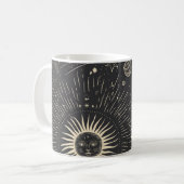 Vintage illustration set of moon phases. Different コーヒーマグカップ (正面左)