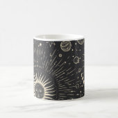 Vintage illustration set of moon phases. Different コーヒーマグカップ (中央)