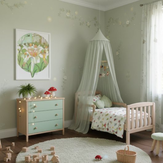 Vintage Illustration Thumbelina by Elsa Beskow  ポスター