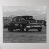 vintage image 57 chevy gasser ポスター (正面)