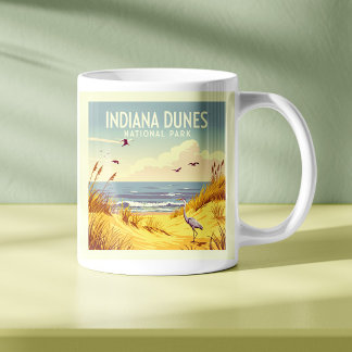 Vintage Indiana Dunes National Park  コーヒーマグカップ