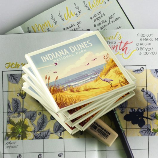 Vintage Indiana Dunes National Park  マグネット