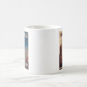Vintage Indianapolis Indiana Retro Cityscape Trave コーヒーマグカップ (中央)