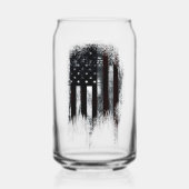 Vintage Industrial American Flag ガラス缶 (正面)