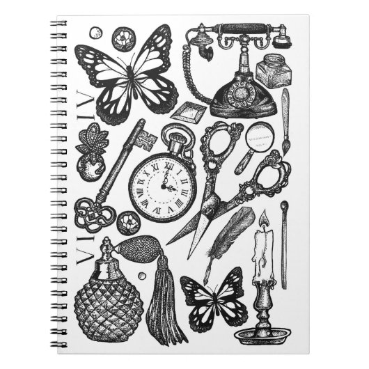 Vintage Ink Antiques Notebook ノートブック (正面)