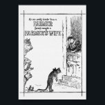 Vintage Ink No One Works Harder than Farmer Quote ポスター<br><div class="desc">Vintage Ink "No one works harder than a farmer except maybe a farmer's wife" quote is a drawing of a farmer's wife at the gate about to feed the farm cat,  dog,  swan,  chicken,  sheep,  bull and even a couple of cheeky mice are there for a nibble.</div>