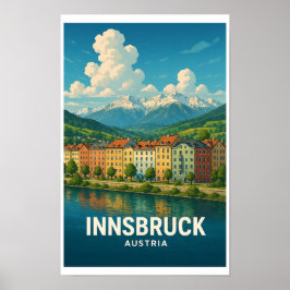 Vintage Innsbruck Austria Travel Poster ポスター