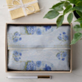 Vintage Inspired Blue & Gold Floral Decoupage 薄葉紙 (ギフト)