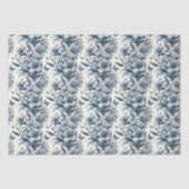 Vintage Inspired Blue & White Floral Toile 薄葉紙 (正面)