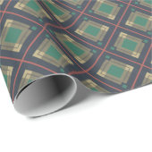 Vintage-Inspired Dusty Teal and Cranberry Layered ラッピングペーパー (ロールコーナー)