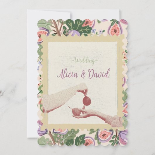  Vintage Inspired Fig Wedding Invitation 招待状 (裏面)