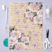 Vintage Inspired Floral Love Letter Decoupage 薄葉紙 (クラフト)