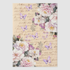 Vintage Inspired Floral Love Letter Decoupage 薄葉紙