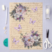 Vintage Inspired Floral Love Letter Decoupage 薄葉紙 (クラフト)