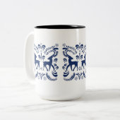 Vintage Inspired Folklore Ceramic Coffee Cup ツートーンマグカップ (正面左)