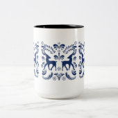 Vintage Inspired Folklore Ceramic Coffee Cup ツートーンマグカップ (中央)