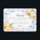 Vintage-Inspired Lemon Tea Bridal Shower Decor Reg エンクロージャーカード<br><div class="desc">It's time for a spot of tea with the bride-to-be! Make your next bridal shower unforgettable with this charming arrangement of pale blue vintage-style florals. This enchanting floral theme captures the essence of an English garden,  complete with a soft pastel toile pattern,  vibrant lemons and delicate pink blooms.</div>