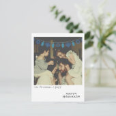 Vintage Instant Photo | Blue Hanukkah Garland シーズンカード (スタンド正面)