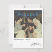 Vintage Instant Photo | Blue Hanukkah Garland シーズンカード (正面)
