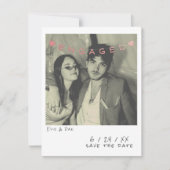 Vintage Instant Photo Engagement Announcement Card シーズンカード (正面)