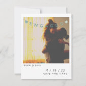 Vintage Instant Photo Engagement Announcement Card シーズンカード (正面)