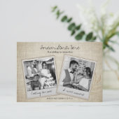 Vintage Instant Photo Wedding Thank You サンキューカード (スタンド正面)