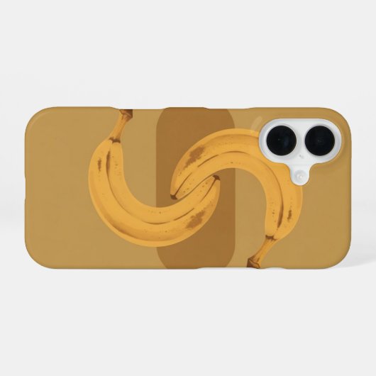 Vintage Intertwined Bananas iPhone 16ケース (裏面横)