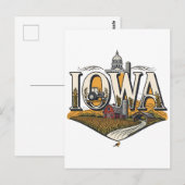 Vintage Iowa Heartland Farm State Pride ポストカード (正面/裏面)