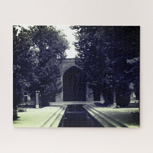 Vintage Iran Isfahan mosque ジグソーパズル (横)