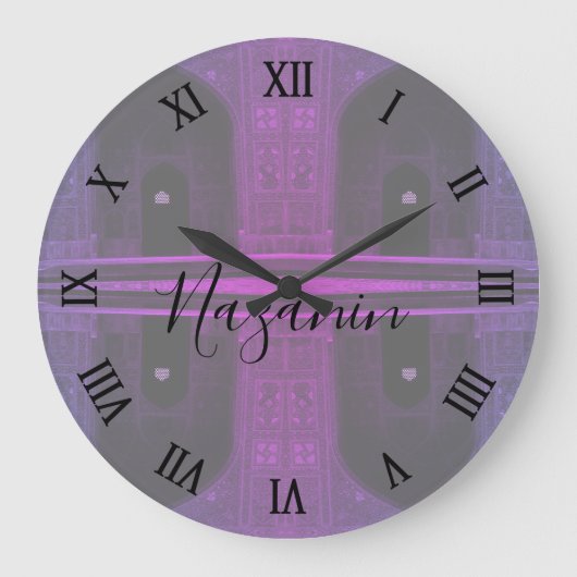 Vintage Iran Isfahan west iwan Imam ラージ壁時計 (正面)