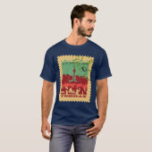 Vintage Iran Postage Stamp Shirt Tシャツ (正面フル)