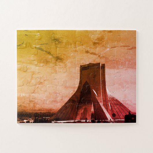 Vintage Iran tehran Azadi Square ジグソーパズル (横)