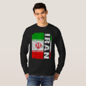 Vintage Iranian Flag Iran Pride Roots Heritage Tシャツ (正面フル)