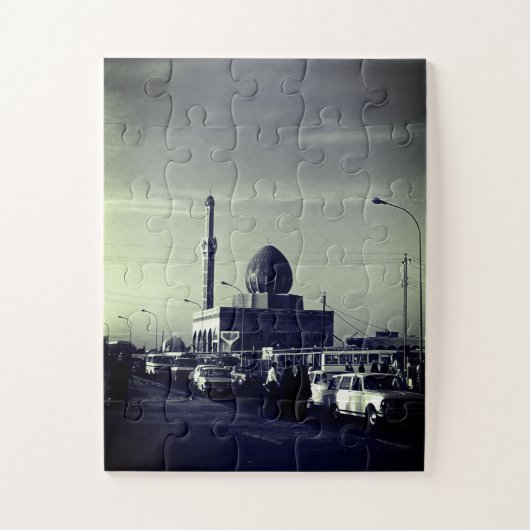 Vintage Iraq Baghdad Buniya Mosque ジグソーパズル (縦)