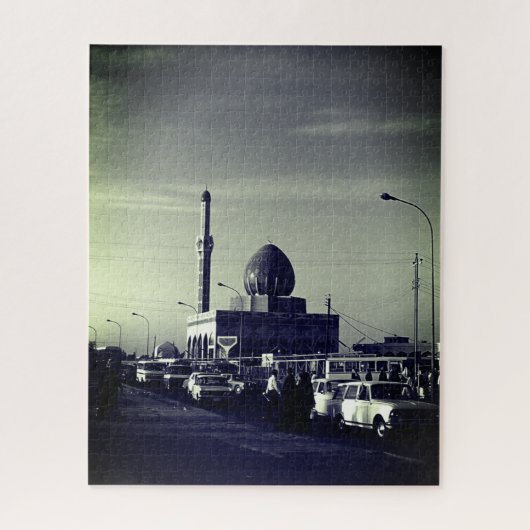 Vintage Iraq Baghdad Buniya Mosque ジグソーパズル (縦)