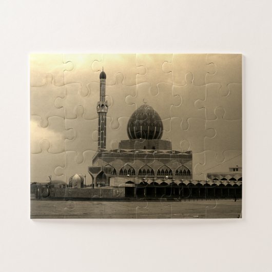 Vintage Iraq Baghdad Buniya Mosque ジグソーパズル (横)