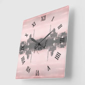 Vintage Iraq Baghdad Buniya Mosque スクエア壁時計 (傾斜)