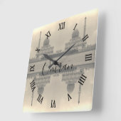 Vintage Iraq Baghdad Buniya Mosque スクエア壁時計 (傾斜)