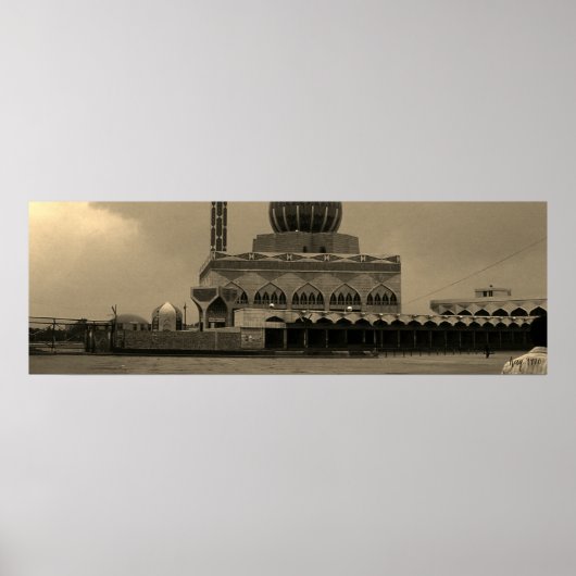 Vintage Iraq Baghdad Buniya Mosque ポスター (正面)