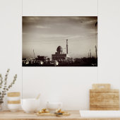 Vintage Iraq Baghdad Buniya Mosque ポスター (キッチン)